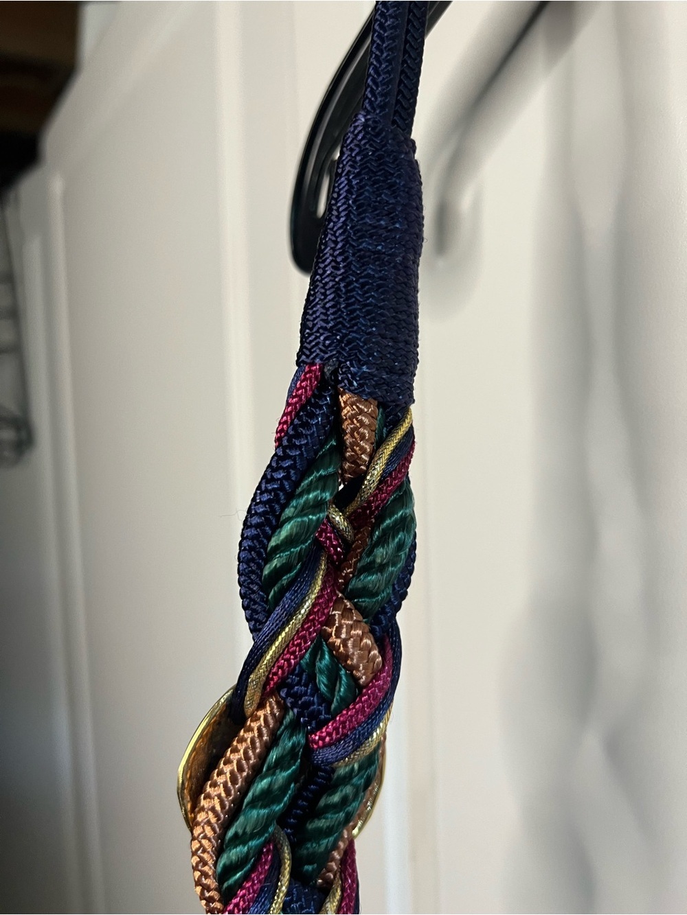 Vintage Braided Rope Belt Gold Hardware - Picture 8 of 9